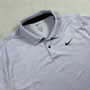 Nike Dri Fit Tour Shirt Mens XL Purple Split Side Sweat Wicking Performance Golf